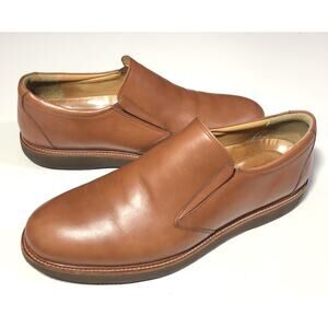 Samuel Hubbard Frequent Traveler Slip On Loafers 11 Tan Leather Comfort Casual